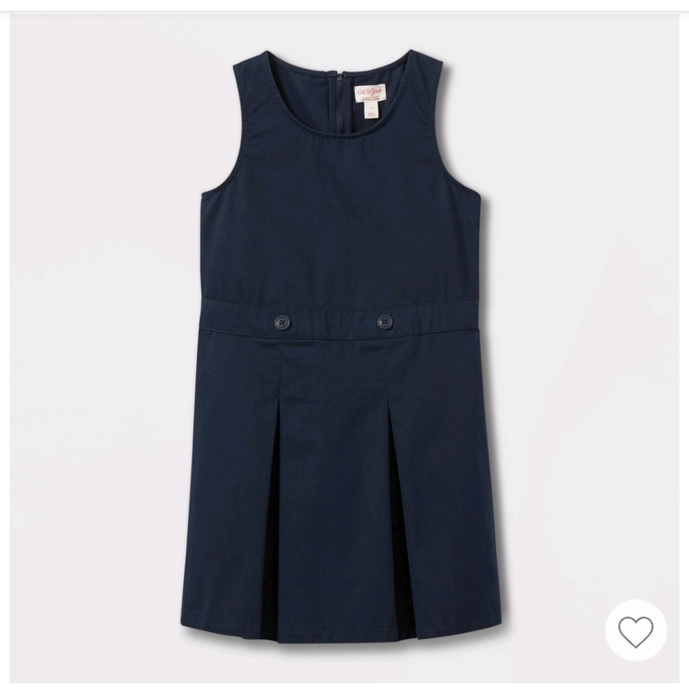 NWT: Cat & Jack Girls' Sleeveless Uniform Woven Jumper